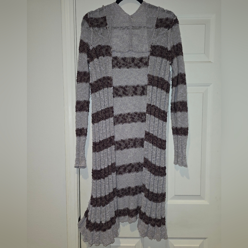 Free People Women's Free Spirit Stripe Cardigan in Lavender Combo Size SMALL - Picture 2 of 7